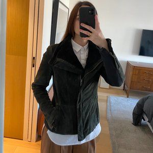 Muubaa Suede & Shearling Black Jacket